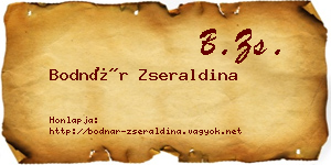 Bodnár Zseraldina névjegykártya