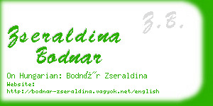 zseraldina bodnar business card